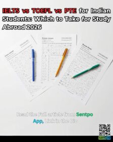IELTS vs TOEFL vs PTE for Indian students — complete 2026 comparison of fees, scores, difficulty and country acceptance. TOEFL changed format in January 2026. Find out which test is right for you.