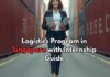 Student exploring logistics internship opportunities at Singapore port with global supply chain background