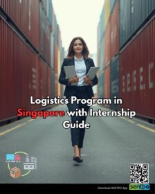 Student exploring logistics internship opportunities at Singapore port with global supply chain background