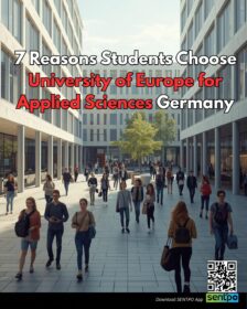 University of Europe for Applied Sciences Germany campus with international students studying in Berlin