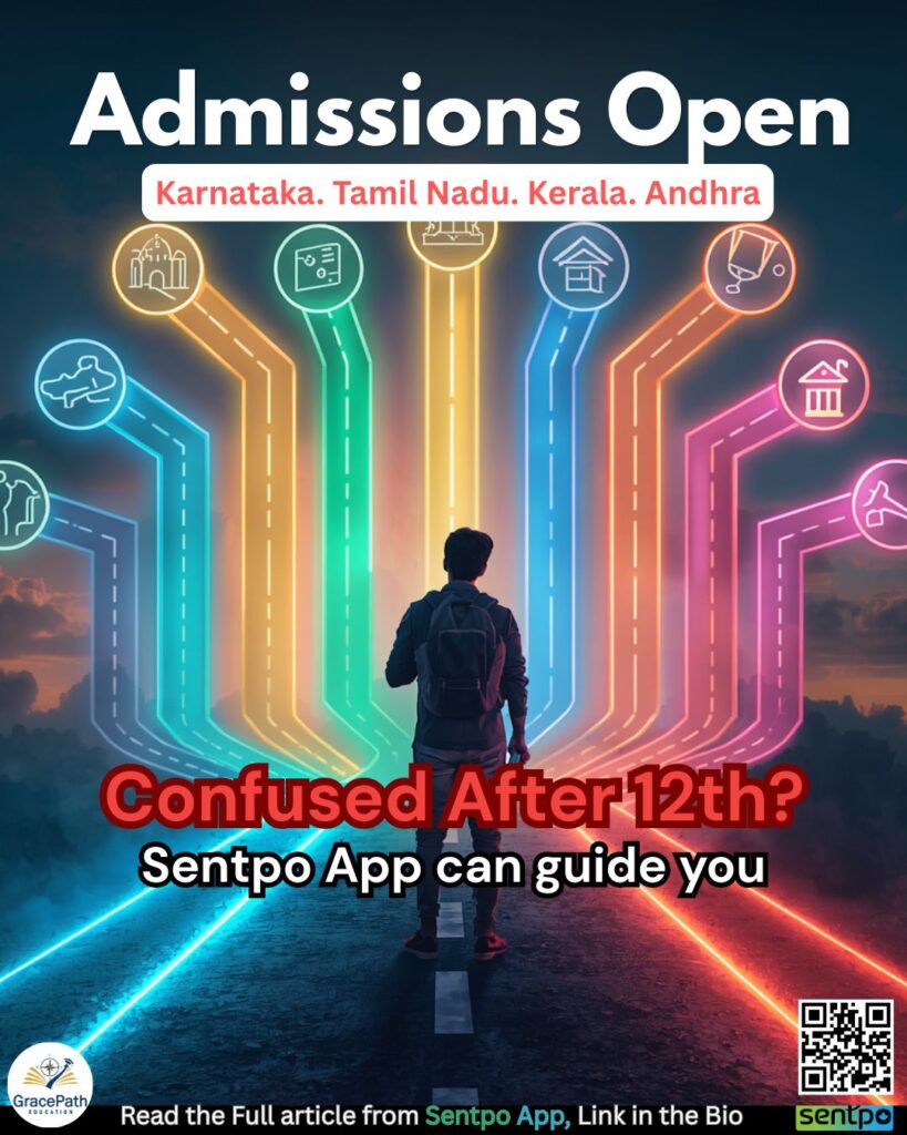 UG admissions 2026 after 12th South India BSc Nursing BSc BCom BBA Kerala Tamil Nadu Karnataka Andhra Sentpo GracePath Education