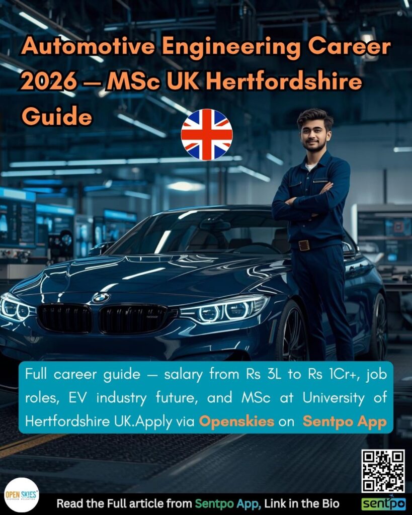 automotive engineering career guide — MSc University of Hertfordshire UK Openskies Sentpo