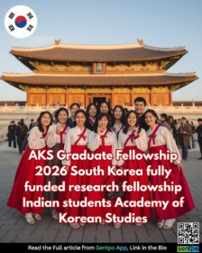 AKS Graduate Fellowship 2026 South Korea fully funded research fellowship Indian students Academy of Korean Studies