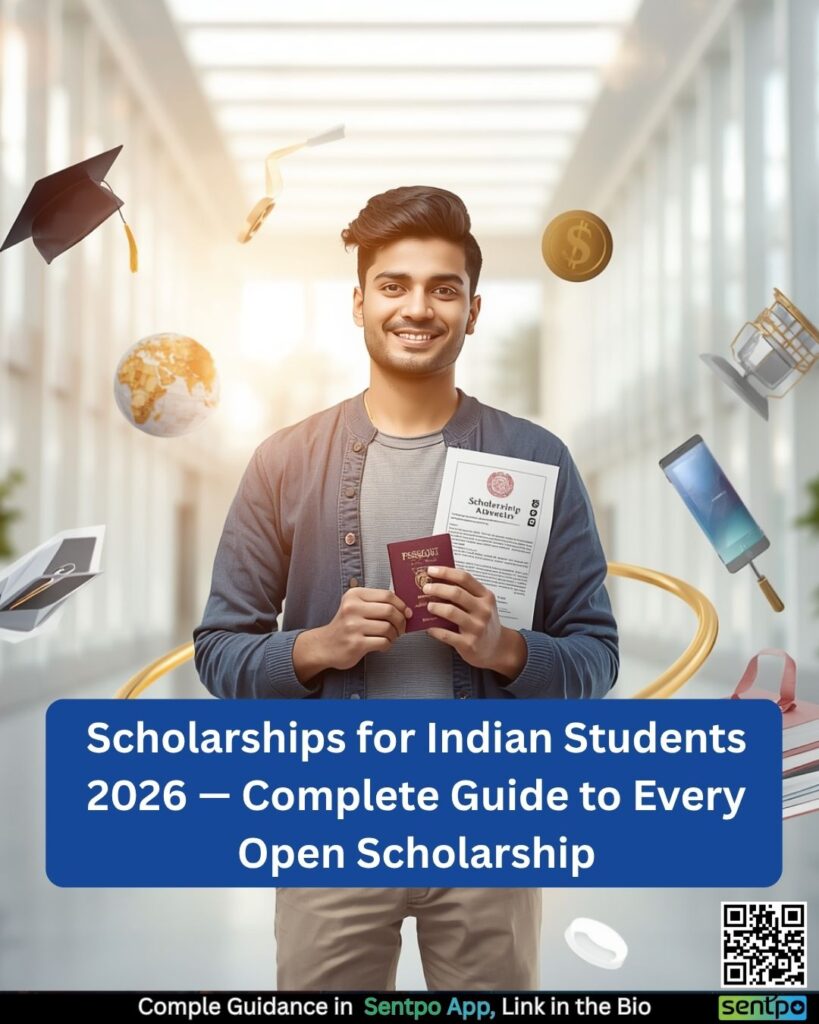 scholarships for Indian students 2026 government NSP PM YASASVI INSPIRE Fulbright Chevening JN Tata complete guide Sentpo