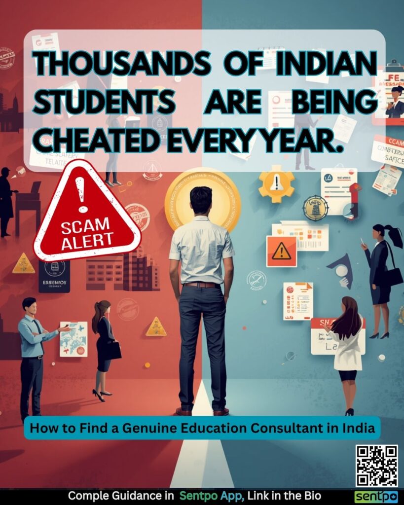 how to find genuine education consultant in India fake signs qualities Sentpo International Mobility verified students parents