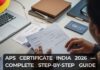 APS certificate India Germany 2026 step by step guide documents required fee processing time Indian students Sentpo