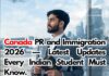 Canada PR immigration updates 2026 Indian students Express Entry study permit changes IRCC Sentpo