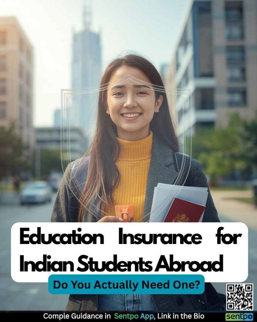 education insurance Indian students abroad 2026 sum insured coverage gaps waiver tax deduction Sentpo
