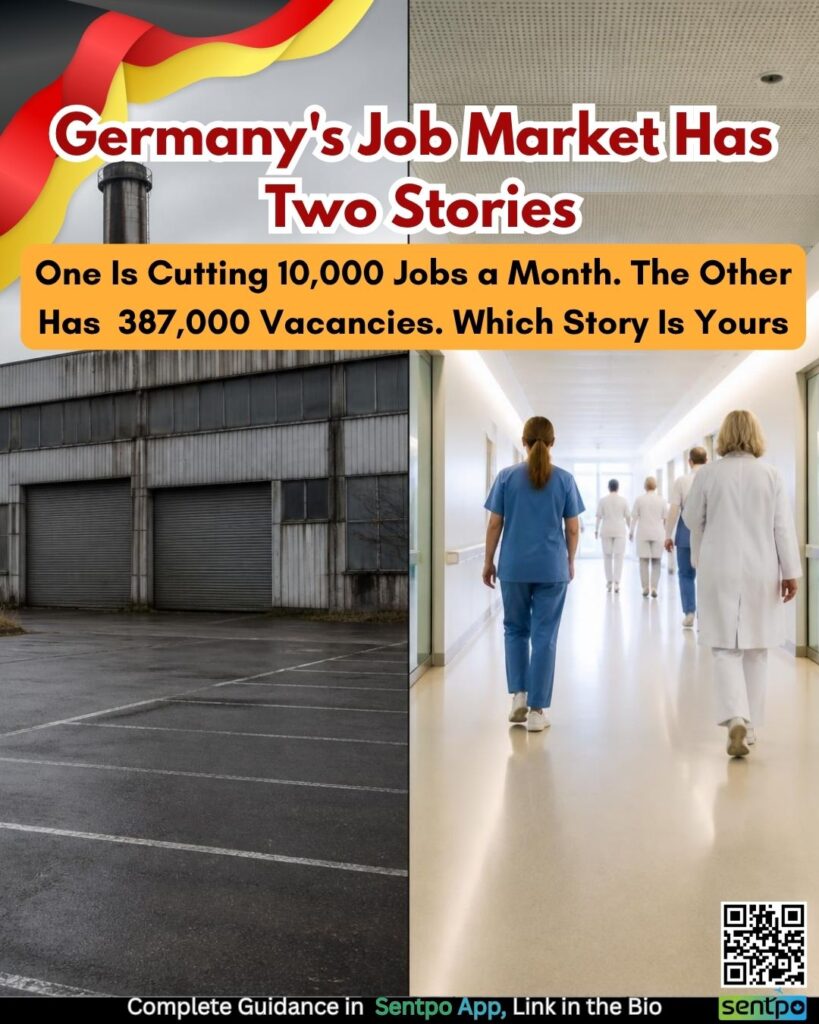 Germany labour market 2026 — complete guide for Indian students and professionals on which sectors are growing, which are declining, unemployment data and field selection advice