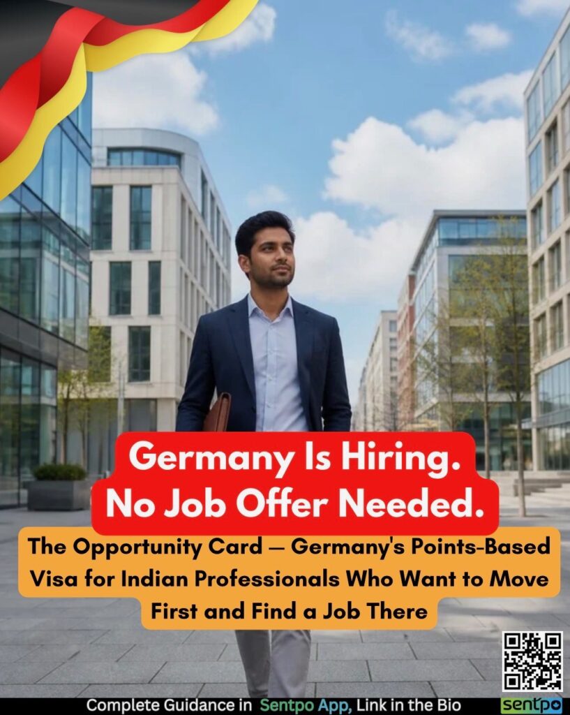 Germany Opportunity Card Chancenkarte 2026 — complete guide for Indian professionals on points system, eligibility, job search, financial proof and step-by-step application process